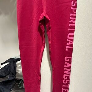 Spiritual Gangster Kids Fuchsia Leggings